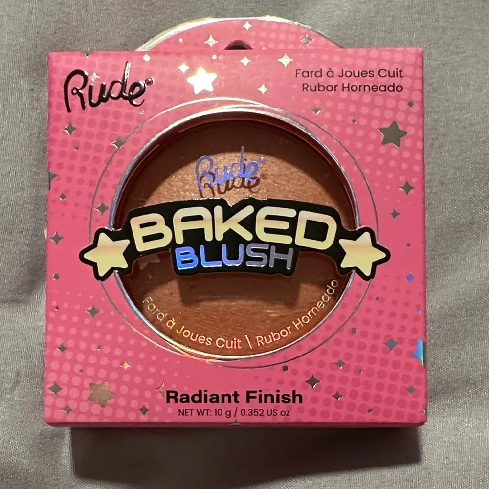 3/$15 🌼 RUDE Baked Blush in Champagne Shimmer.